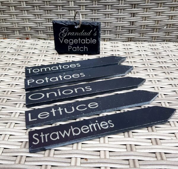 Personalised Engraved Slate Markers for your Herb Garden, Allotment, Flower Garden - Image 5