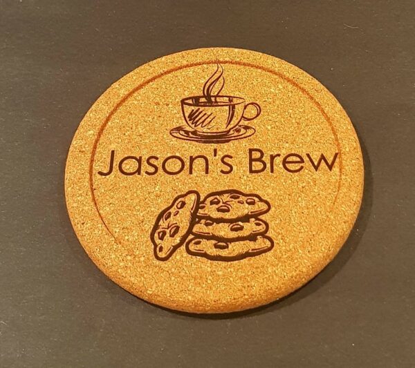 Personalised "Tea" Cork Coasters - Image 2