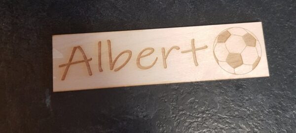 Personalised "Football" Design Wooden Bookmark - Image 2
