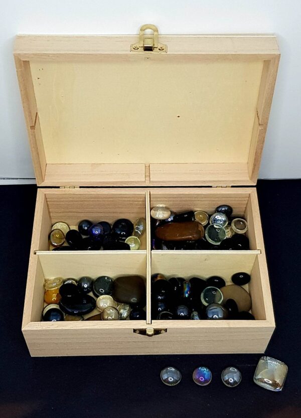 Witches Design, Four Separate Compartments Wooden Box with your choice of Design see Photo - Witchcraft/Crystal/Herb Box - Image 7