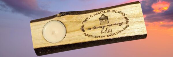 Log Memorial Candle Tea Light Holder - Image 3