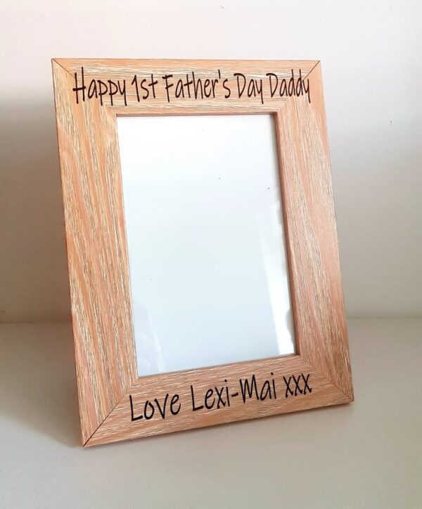 Personalised "Father's Day"  Wooden Photo Frame