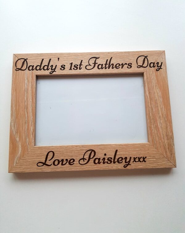 Personalised "Father's Day"  Wooden Photo Frame - Image 2