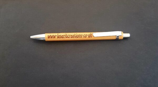 Bamboo Retractable Ballpoint Pen Black Ink