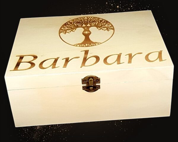 Personalised Large Wooden “Tree of Life” Design Crystal Box - Image 2