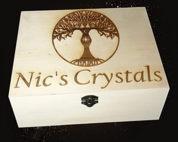 Personalised Large Wooden “Tree of Life” Design Crystal Box - Image 6