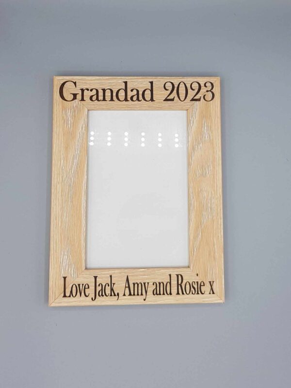 Personalised "Father's Day"  Wooden Photo Frame - Image 4