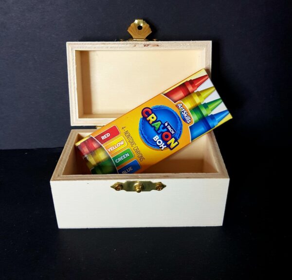 Personalised with your Design/Logo "Crayons" Wooden box  - Image 2