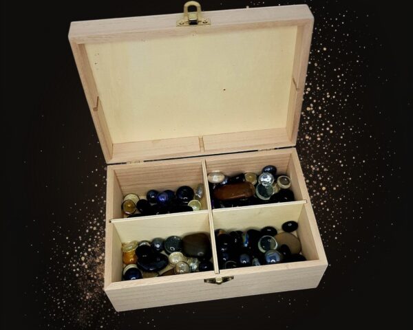 Personalised  "Triple Moon Pentagram" Wooden Box with 6 Separate Compartments - Image 3