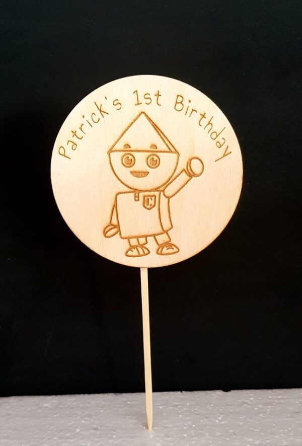 Bespoke Wooden Cake Topper - Laser Engraved, for any occasion - Image 4