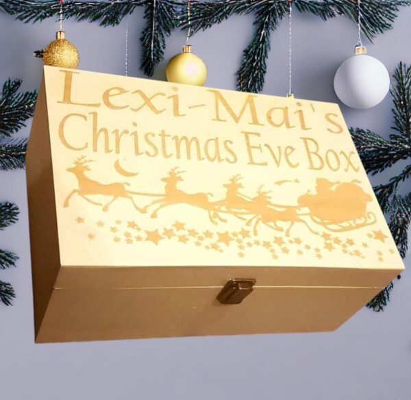 Personalised Wooden Large Christmas Eve Box