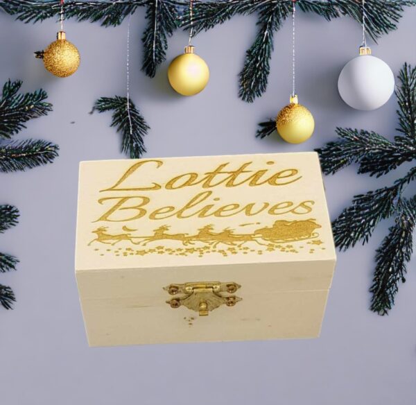 Christmas Jingle Bell with Personalised Wooden Box - Image 8