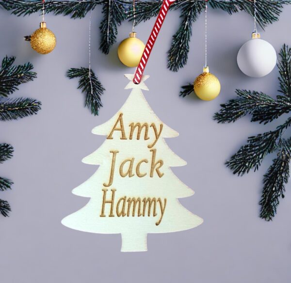 Personalised "Wooden Christmas Tree" Decoration