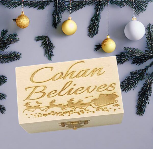 Christmas Jingle Bell with Personalised Wooden Box - Image 6