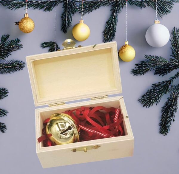 Christmas Jingle Bell with Personalised Wooden Box - Image 10