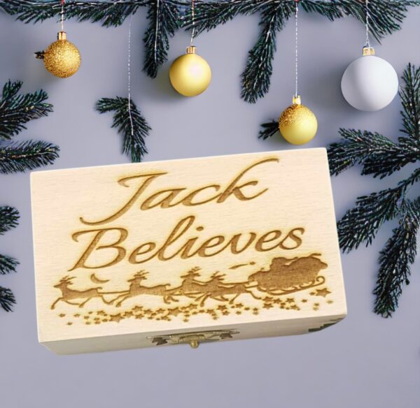 Christmas Jingle Bell with Personalised Wooden Box - Image 5