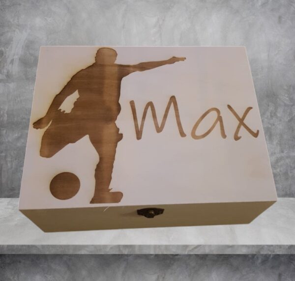 Personalised "Football" Design Wooden Box - Image 2