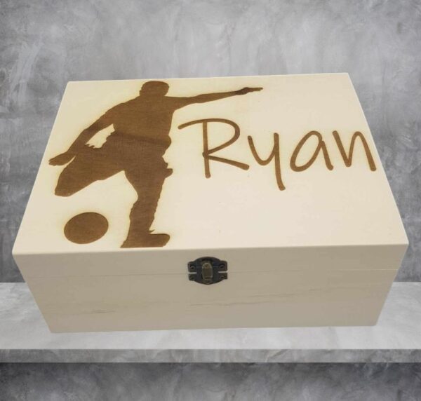 Personalised "Football" Design Wooden Box - Image 3