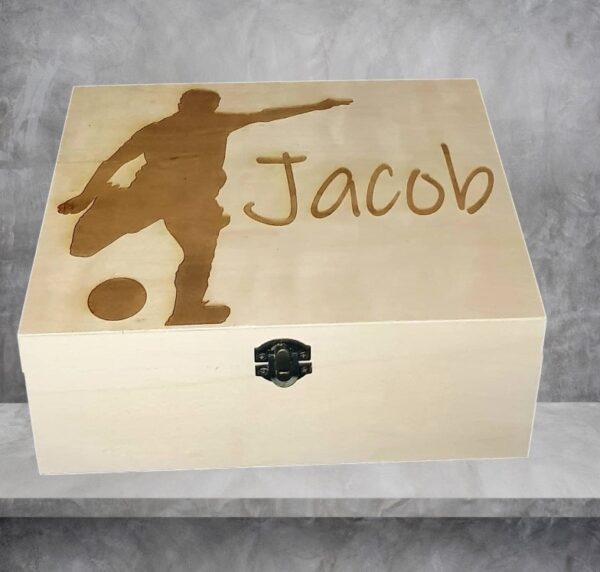 Personalised "Football" Design Wooden Box - Image 6