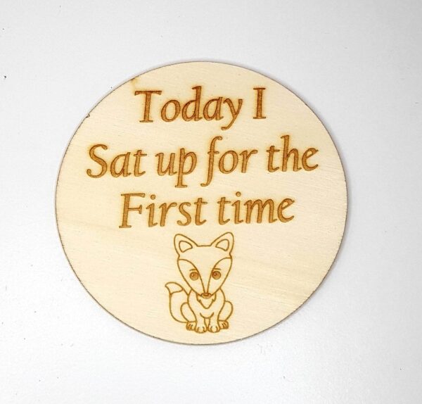 Set of 12 Wooden Baby Milestone Discs - Achievements - Image 3