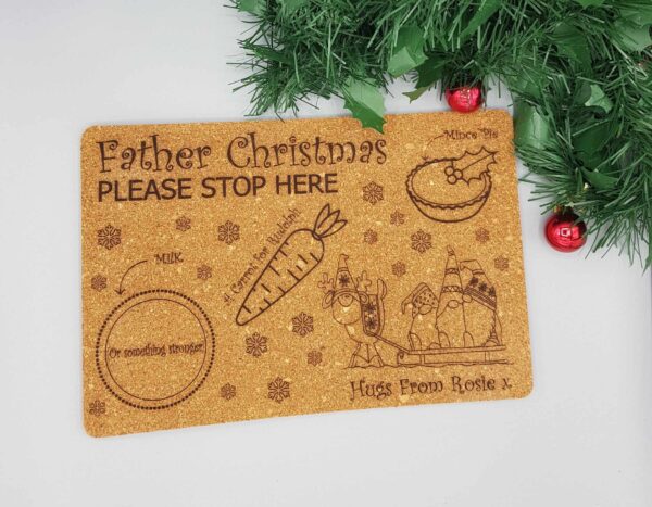Personalised Father Christmas Cork Treat Board