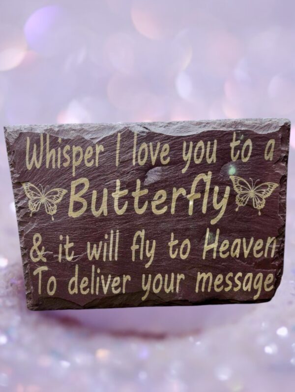 Large Engraved Memorial Slate Message